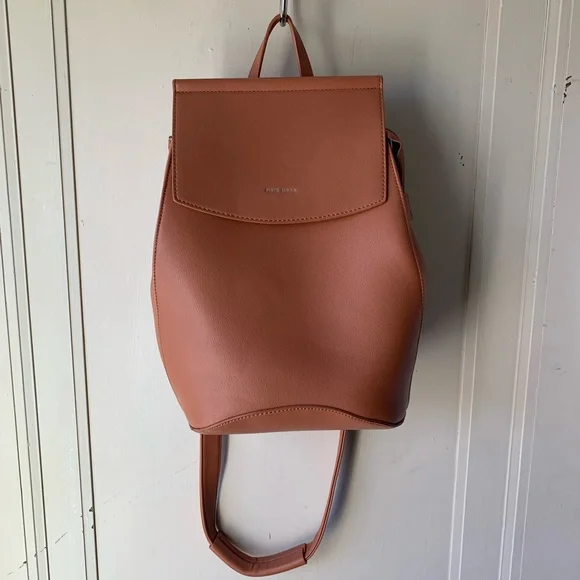 Pixie Mood Vegan Leather Backpack Crossbody Terracotta Pink Convertible Amazon.com | Pixie Mood Mini Kim 8 x 10.5 Vegan Leather  main image 2